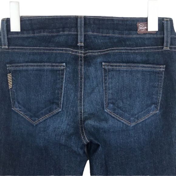 Paige Peg Skinny Dark‎ Wash Zip Fly Denim Jeans - Picture 6 of 14